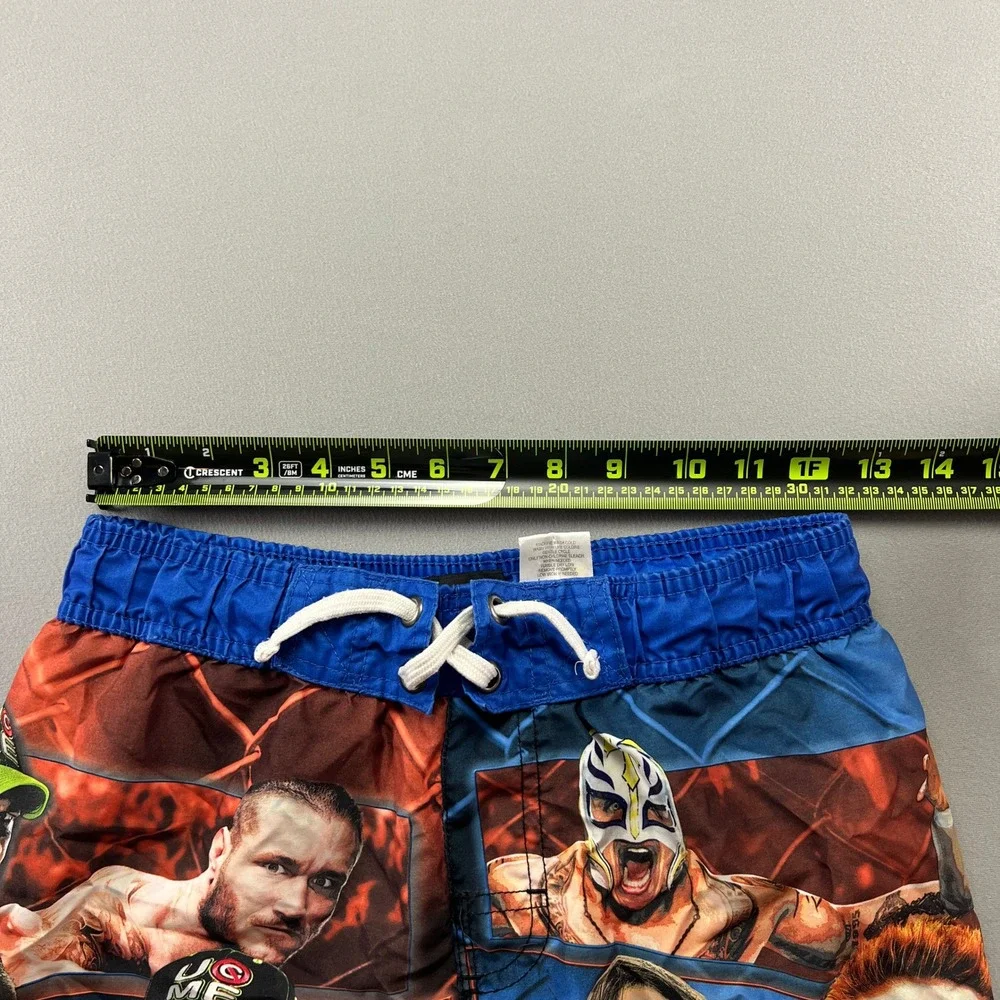 Wwe Swim Trunks Boys L (10/12) Multicolor All Over Legendary Wrestlers Graphic